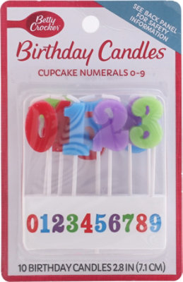 Betty Crocker Candles Cupcake Numbers 0 To 9 - 10 Count - Image 2