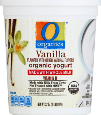 O Organics Yogurt Whole Milk Vanilla - 32 Oz - Image 2