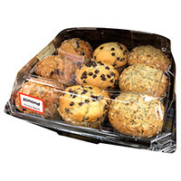 Bakery Muffins 9 Count Assorted Blueberry Double Dutch Almond - Each