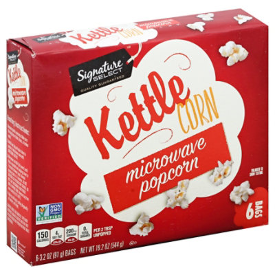 Signature SELECT Microwave Popcorn Ketlle Corn - 6-3.2 Oz