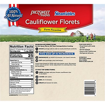 Pictsweet Farms Steamables Cauliflower Florets - 10 Oz - Image 6