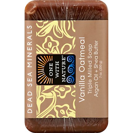 One With Nature Vanilla Oatmeal Triple Milled Soap - 7 Oz - Image 3