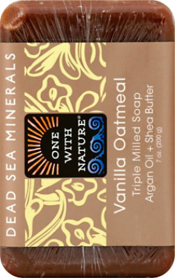 One With Nature Vanilla Oatmeal Triple Milled Soap - 7 Oz - Image 3