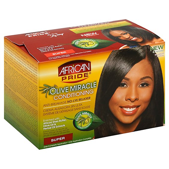 African Pride Olive Miracle Conditioning Super Hair Relax Kit - Each