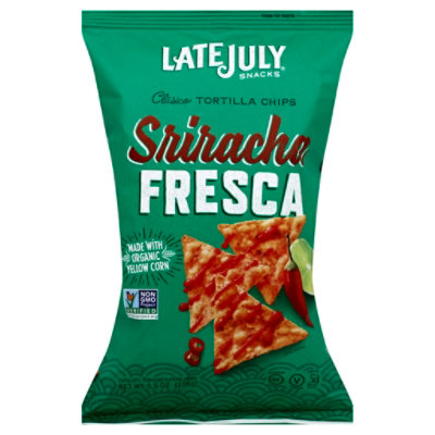 Late July Snacks Tortilla Chips Clasico Yellow Corn Sriracha