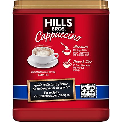 Hills Brothers. Cappuccino Drink Mix Sugar Free French Vanilla - 12 Oz - Image 4