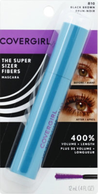 COVERGIRL Super Sizer Fiber Mascara Black Brown 810 - 0.4 Oz - Image 1