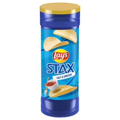 Lays Potato Crisps Stax Salt & Vinegar - 5.5 Oz