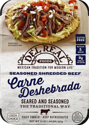 Del Real Foods Beef Shredded Carne Deshebrada - 16 Oz - Image 2