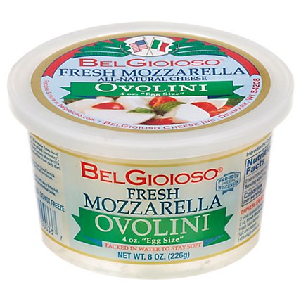BelGioioso Fresh Mozzarella Cheese Ovolini Cup - 8 Oz - Image 1