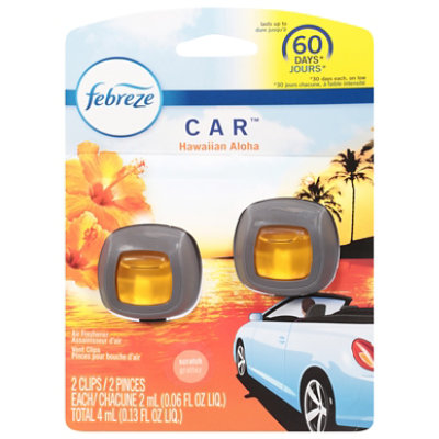 Febreze Car Air Freshener Vent Clip - Linen & Sky Scent - 0.13 Fl