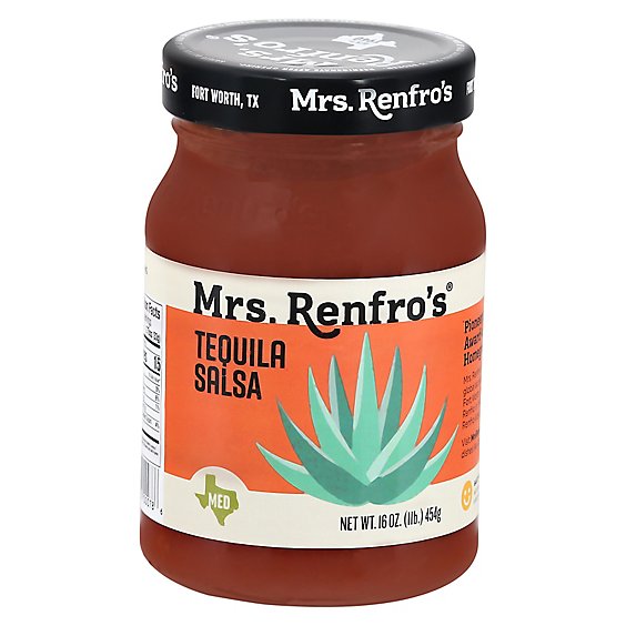 Mrs. Renfros Gourmet Salsa Medium Tequila Jar - 16 Oz