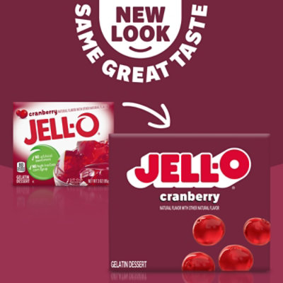 Jell-O Cranberry Artificially Flavored Gelatin Dessert Mix - 3 Oz - Image 3
