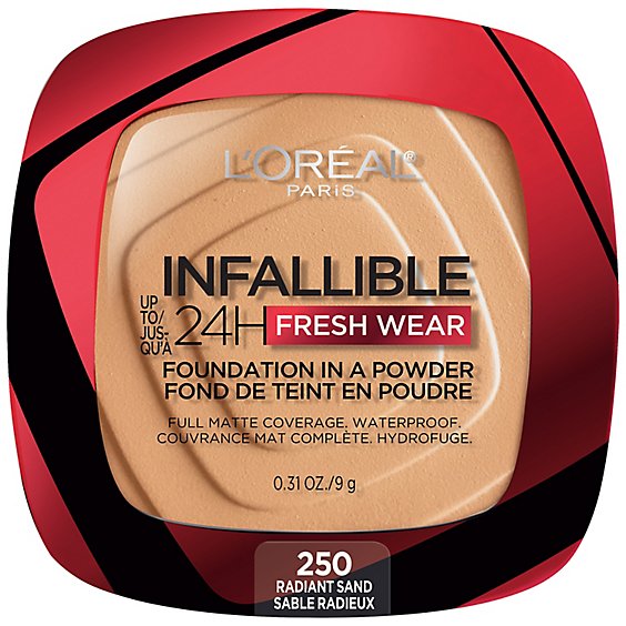 L'Oreal Paris Infallible Radiant Sand Up to 24 Hour Fresh Wear Foundation In A Powder - 0.31 Oz