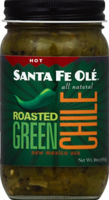 Santa Fe Ole Hot Roasted Green Chile Jar - 16 Oz - Image 2