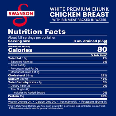 Swanson White Premium Chunk Canned Chicken Breast in Water - 9.75 Oz - Image 4