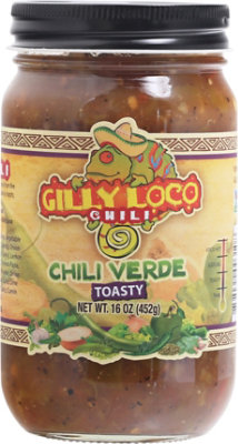 Gilly Loco Salsa Chili Verde Toasty - 16 Oz - Image 2