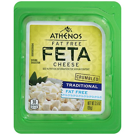 Athenos Cheese Feta Crumbled Fat Free - 3.5 Oz