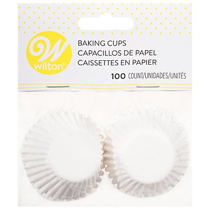 Wilton Baking Cups Mini Muffin White - 100 Count - Image 1