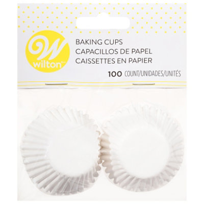 Wilton Baking Cups Mini Muffin White - 100 Count