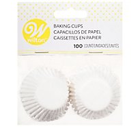 Wilton Baking Cups Mini Muffin White - 100 Count