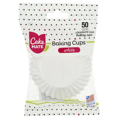 Cake Mate Liners Cupcake White Standard Size - 50 Count