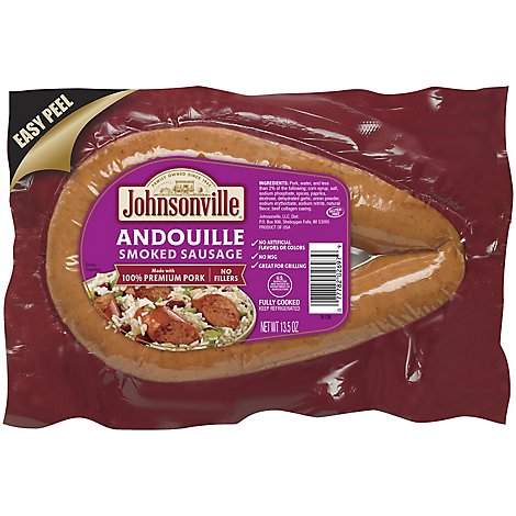 Johnsonville Sausage Rope Andouille Smoked Pork - 13.5 Oz