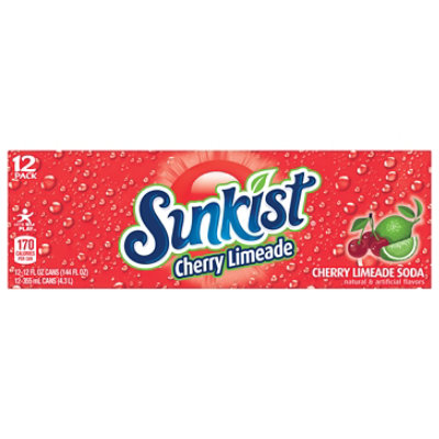 Sunkist Cherry Limeade Soda Cans - 12-12 Fl. Oz. - Image 3