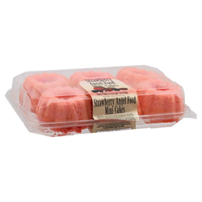 Olsons Baking Company Strawberry Angel Food Mini Cakes - 11 Oz.