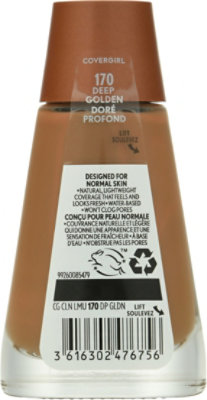 COVERGIRL Clean 170 Deep Golden Liquid Foundation - 1 Fl. Oz. - Image 5