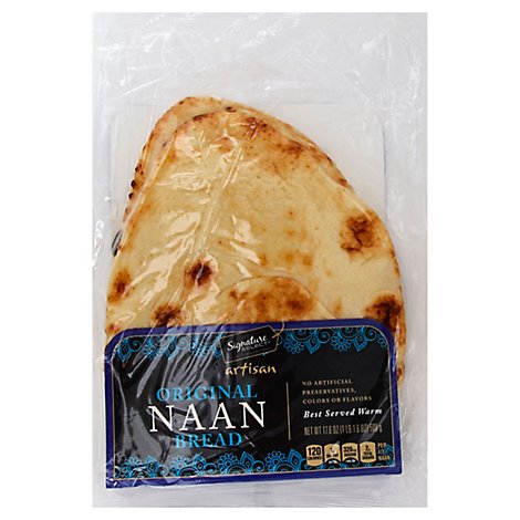 Fresh Baked Signature SELECT Original Flat Bread Naan - Each