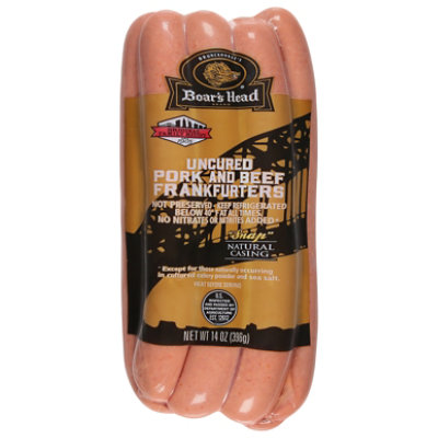 Boars Head Pork & Beef Frankfurters - 14 Oz - Image 1