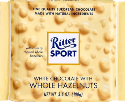 Ritter Sport White Chocolate With Whole Hazelnuts - 3.5 Oz - Image 1