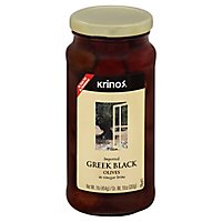 Krinos Imported Greek Black Olives - 16 Oz - Image 1