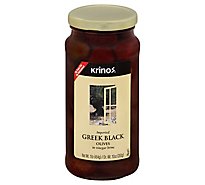Krinos Imported Greek Black Olives - 16 Oz