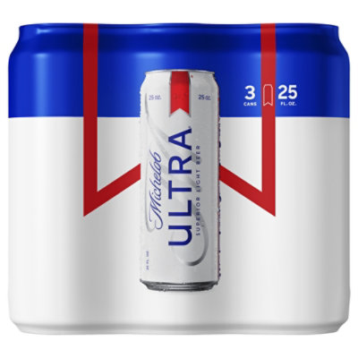 Michelob ULTRA Superior Light American Lager Beer in Cans - 3 - 25 Fl. Oz. - Image 2