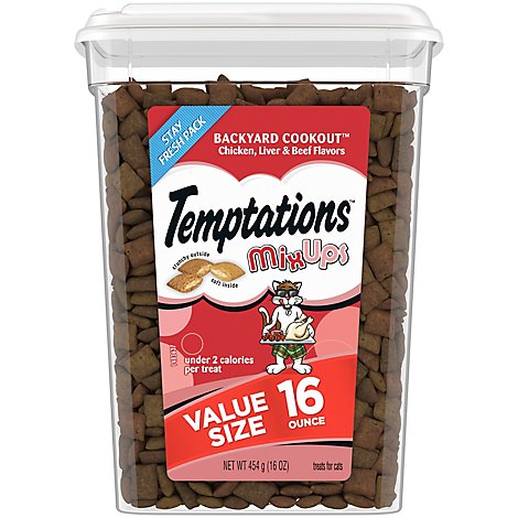 Temptations Mixups Crunchy And Soft Cat Treats Backyard Cookout Flavor - 16 Oz