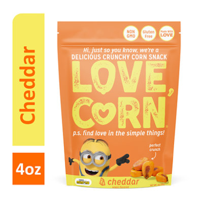 Love Corn Vegan Cheesy Crunchy Corn - 4 Oz - Image 1