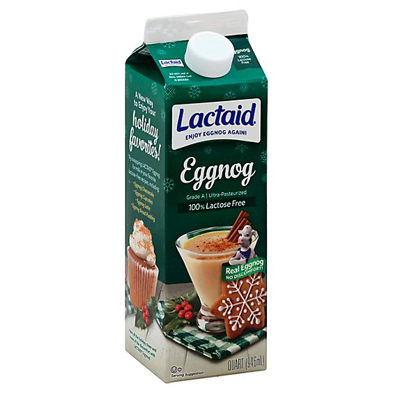 LACTAID Eggnog 1 Quart - 946 Ml