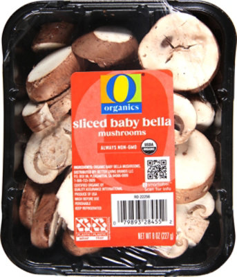 O Organics Baby Bella Mushrooms Sliced - 8 Oz