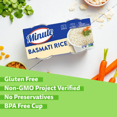 Minute Basmati Rice Ready to Serve In Cup 2 Count - 8.8 Oz - Image 2