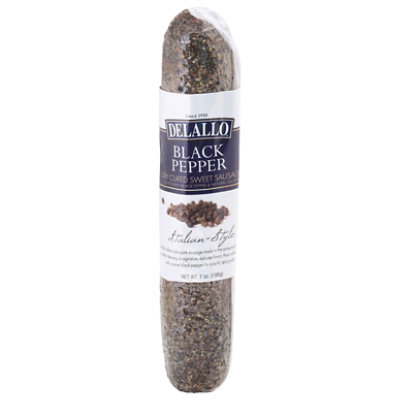 Delallo Dry Sausage Black Pepper - 7 Oz - Image 3