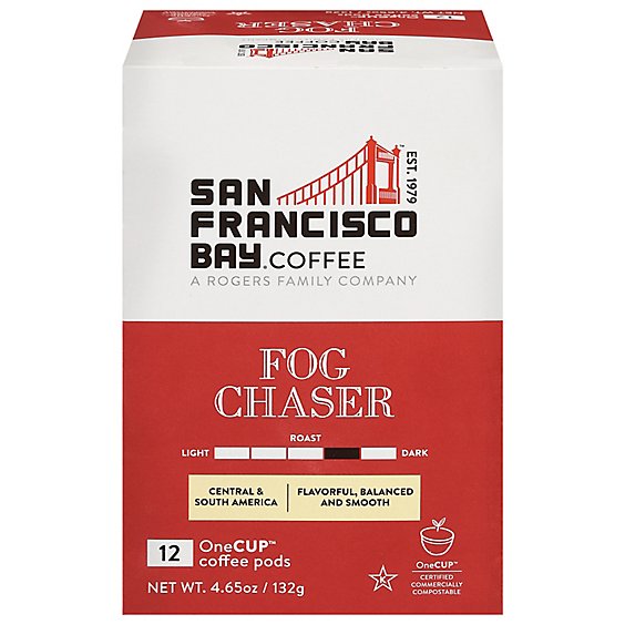 SF Bay Coffee Single Serve Fog Chaser 12 Count - 4.65 Oz