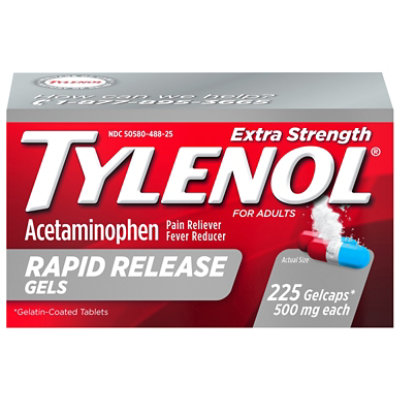 Tylenol Es Rap Rel Gel - 225 Count