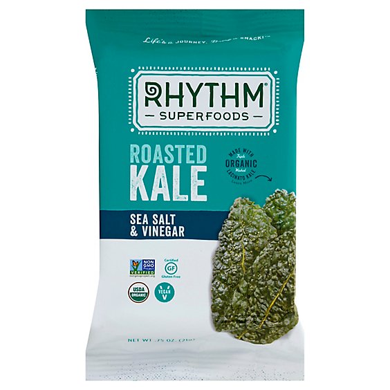 Rhythm Superfoods Organic Kale Roasted Sea Salt Vinegar - 0.75 Oz