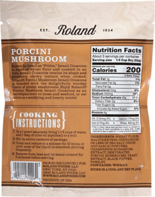 Roland Israeli Couscous Mushroom - 6.3 Oz - Image 6