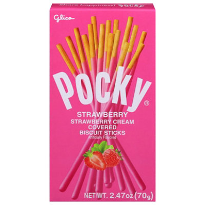 Glico Pocky Biscuit Sticks Strawberry Cream Covered - 2.47 Oz