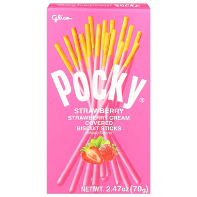 Glico Pocky Biscuit Sticks Strawberry Cream Covered - 2.47 Oz