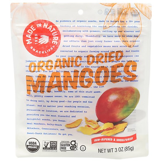 Made In Nature Organic Dried Mangoes - 3 Oz.
