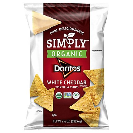 Doritos Simply Organic Tortilla Chips White Cheddar - 7.5 Oz - Image 3